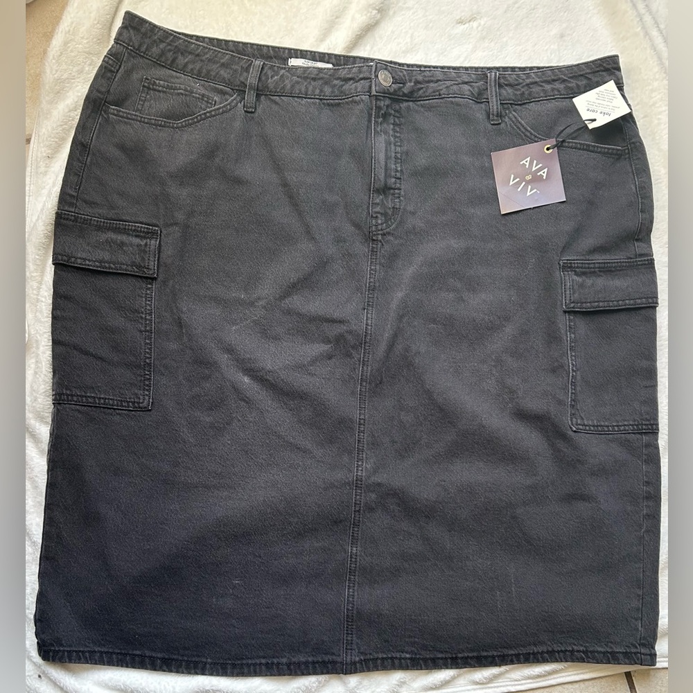 Ava & Viv Charcoal Pencil Skirt